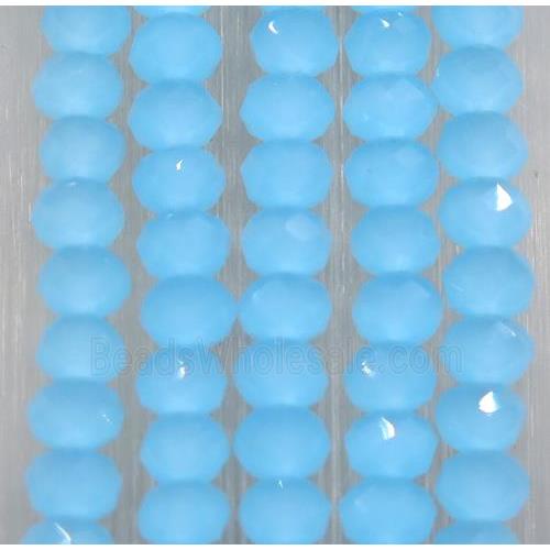 blue chinese crystal glass beads, faceted rondelle