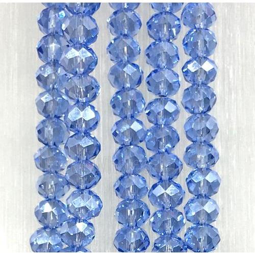 blue chinese crystal glass beads, faceted rondelle