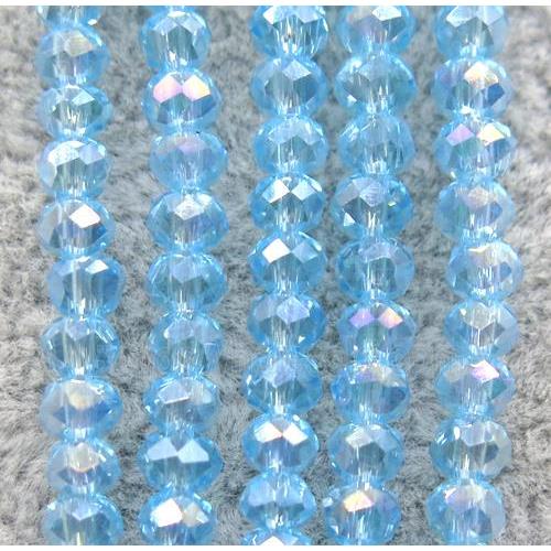 blue chinese crystal glass beads, faceted rondelle
