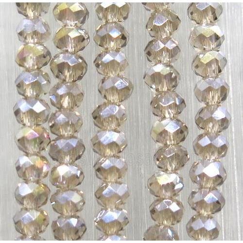 chinese crystal glass beads, faceted rondelle