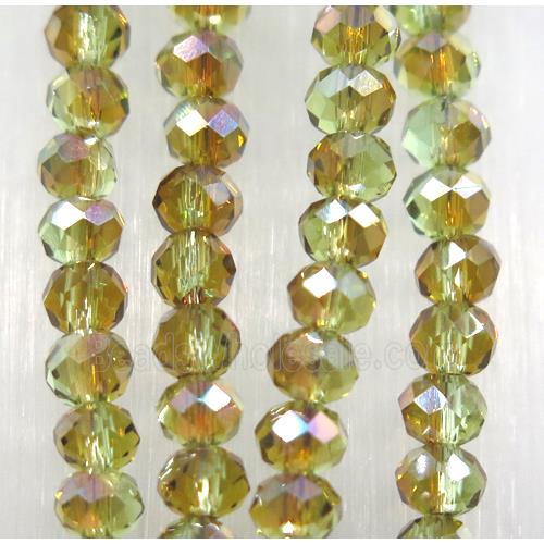 chinese crystal glass bead, faceted rondelle