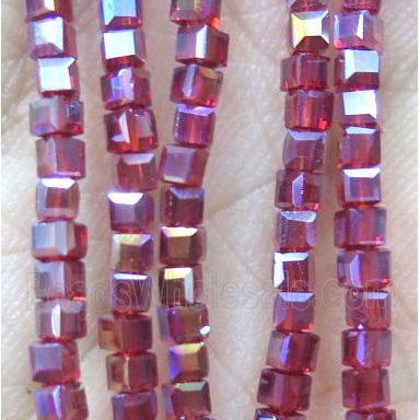 Chinese crystal bead, faceted cube