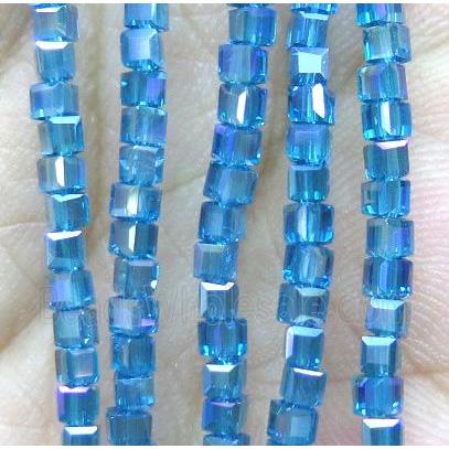 Chinese crystal bead, faceted cube