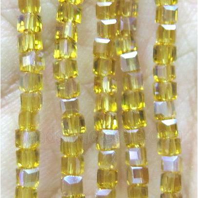 Chinese crystal bead, faceted cube