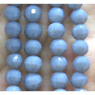 Chinese crystal glass bead, faceted round