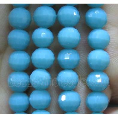 Chinese crystal glass bead, faceted round