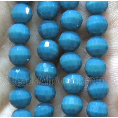 Chinese crystal glass bead, faceted round
