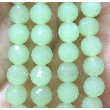 Chinese crystal glass bead, faceted round