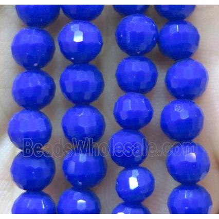 Chinese crystal glass bead, faceted round