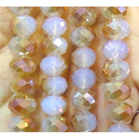 Chinese crystal glass bead, faceted rondelle