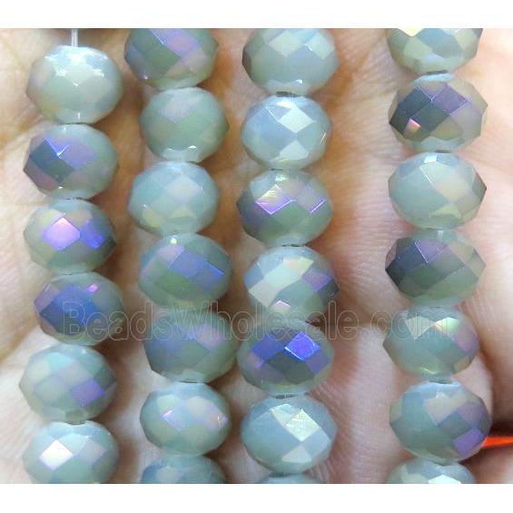 Chinese crystal glass bead, faceted rondelle