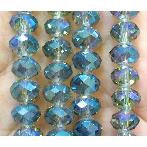 Chinese crystal glass bead, faceted rondelle