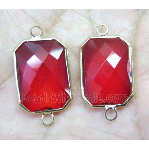 Chinese crystal glass bead, gold plated