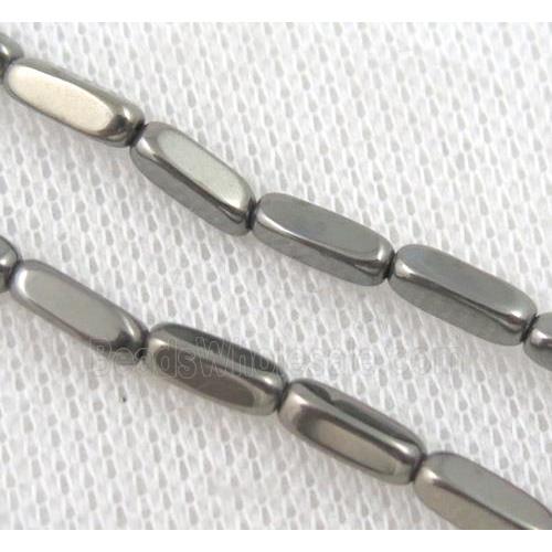 hematite tube beads, pyrite color