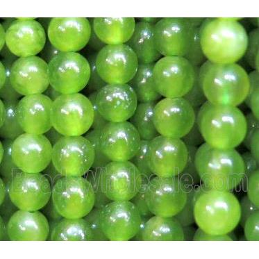 tiny round agate beads, green dye