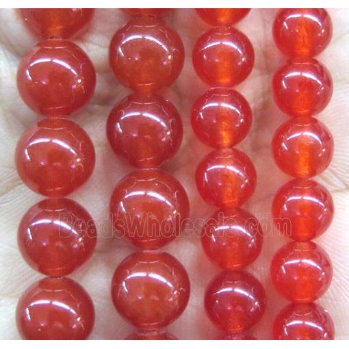 round jade stone beads, dye, ruby