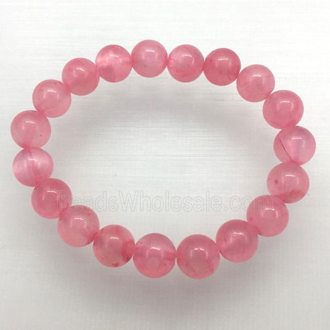 Stretch Jade bracelet, dye