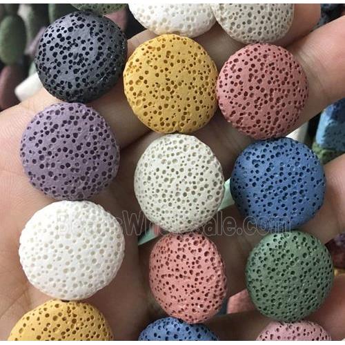 lava stone beads, coin, mix color