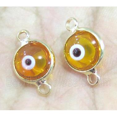 lampwork connector, eye, gold plated