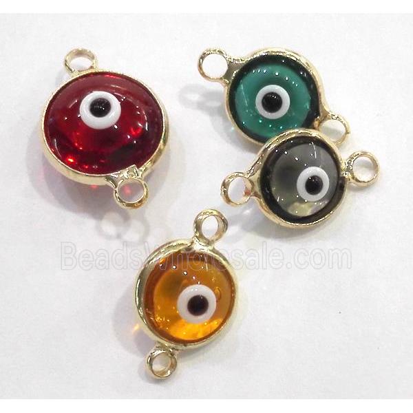 lampwork connector, eye, gold plated