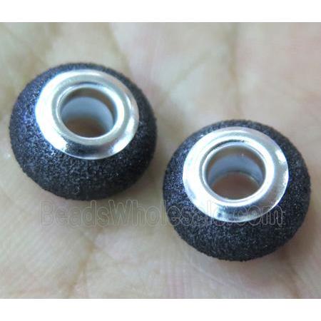 pearlized shell beads, matte rondelle