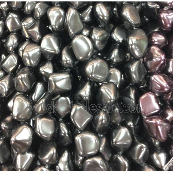 coffee pearlized shell Irregular beads