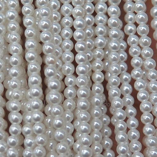 white round pearlized shell beads