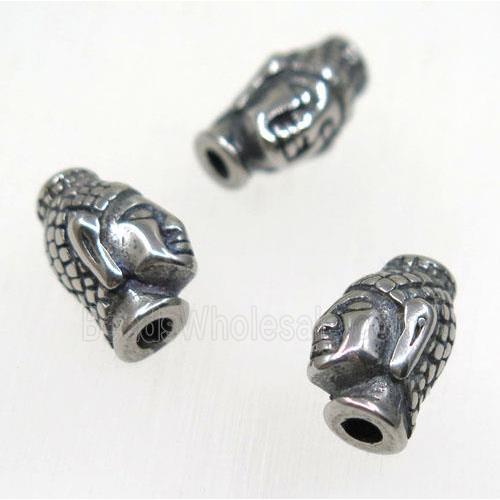 stainless steel buddha beads, Antique silver