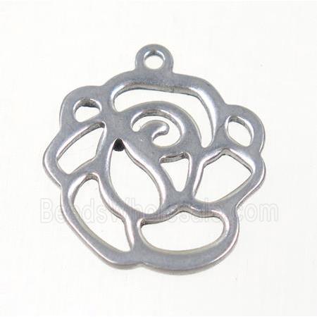 stainless steel flower pendant