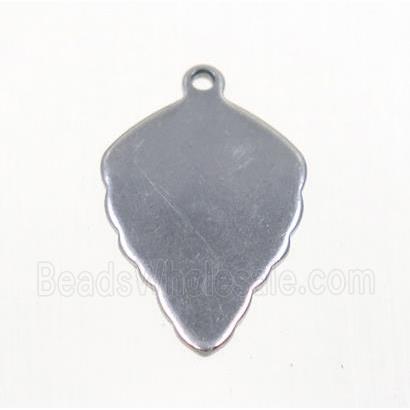 stainless steel leaf pendant