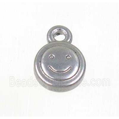 stainless steel circle face pendant
