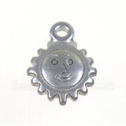 stainless steel sun charm pendant
