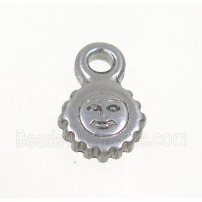 stainless steel sun charm pendant