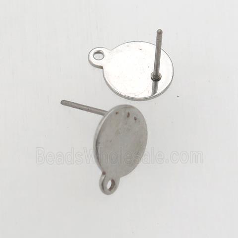 stainless steel stud earring with pad
