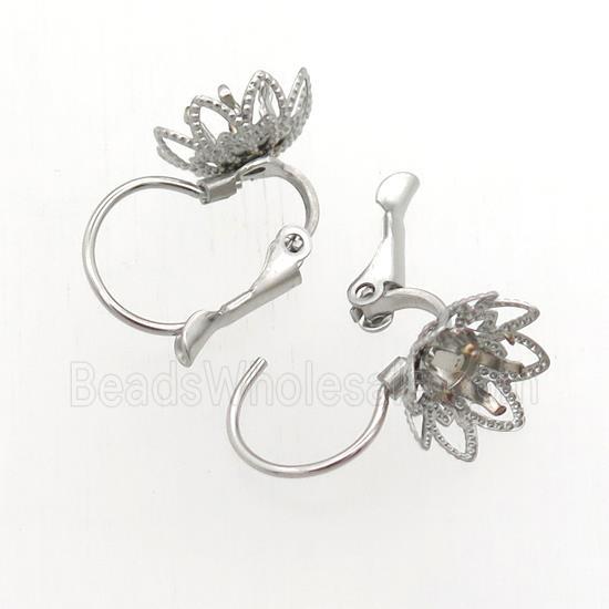 stainless steel leaveback earring with bail