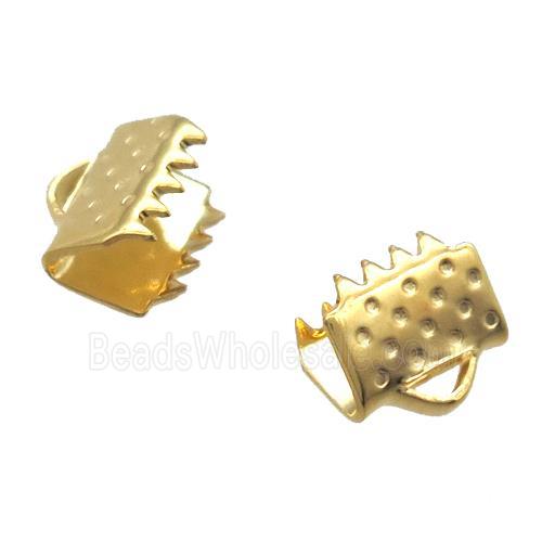 stainless steel clip cord end, gold plated