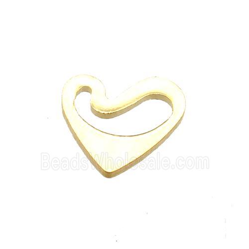 stainless steel heart pendant, gold plated