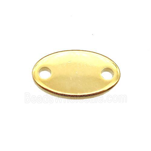 stainless steel oval connector, stampings, gold plated
