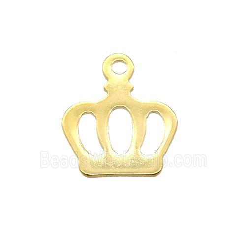 stainless steel crown pendant, stampings, gold plated