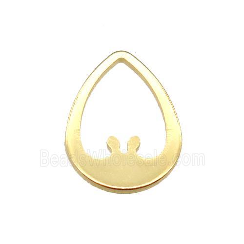 stainless steel pendant, stampings, gold plated