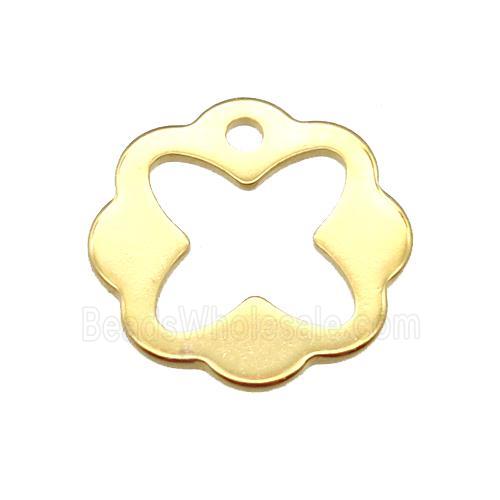 stainless steel stampings pendant, gold plated