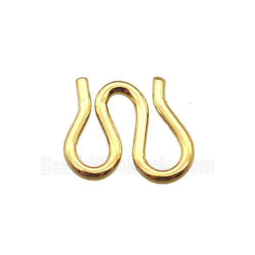 stainless steel W-clasp, gold plated