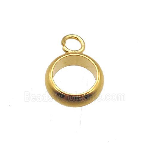 stainless steel hanger bail, gold plated