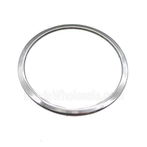 stainless steel circle JumpRings, platinum plated