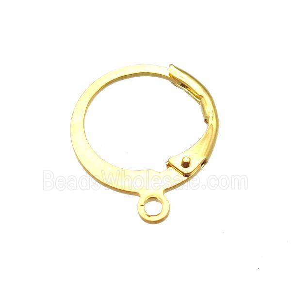 stainless steel Hoop Earrings, gold plated