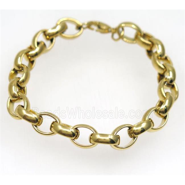 Stainless Steel Bracelet, gold plated