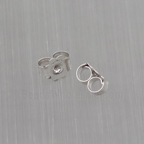 Sterling Silver Earrings Back, platinum plated