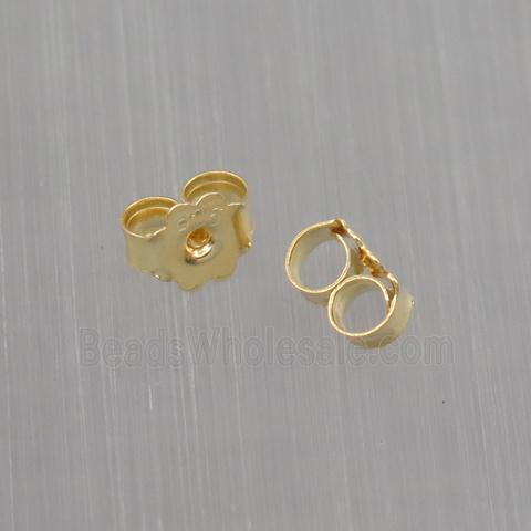 Sterling Silver Earrings Back Nut Gold Plated