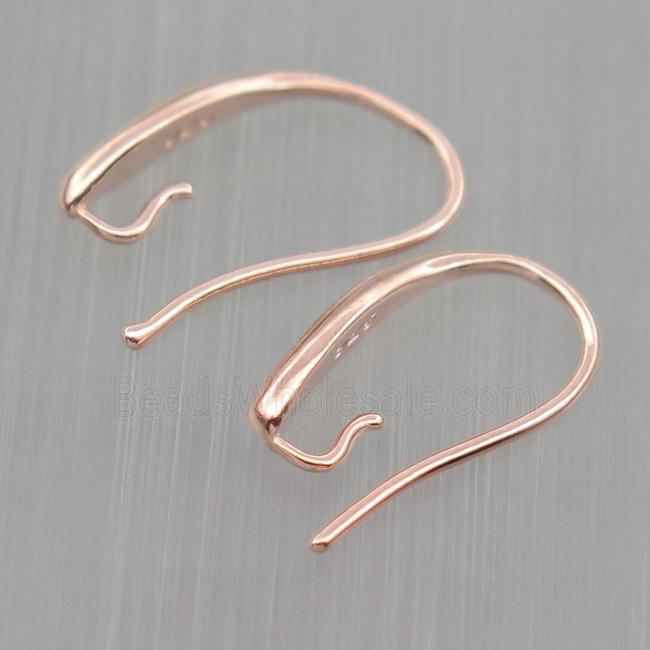 Sterling Silver Hook Earrings, rose gold