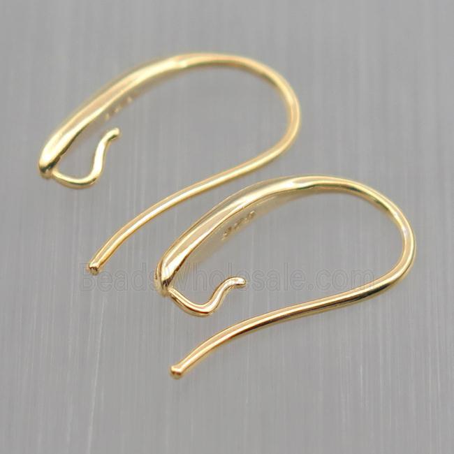 Sterling Silver Hook Earrings, gold plated